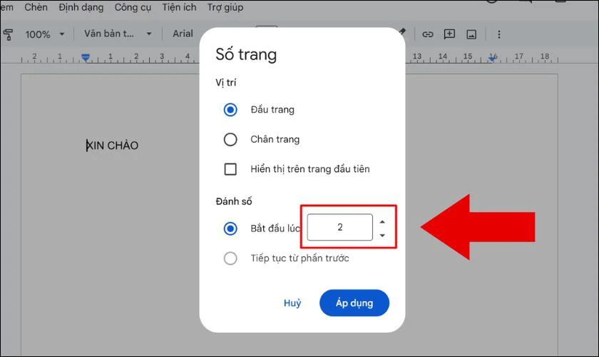 Cách đánh số trang trong Google Docs đơn giản nhất