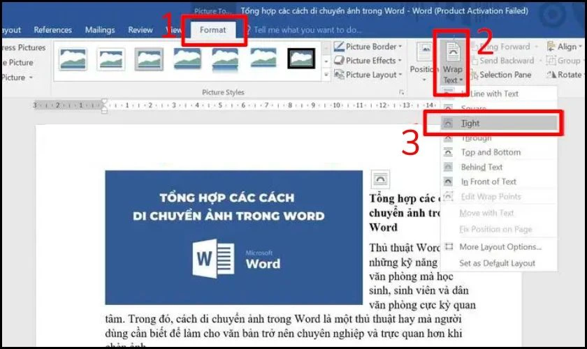 Vì sao không thể di chuyển được ảnh trong Word trên MacBook? 