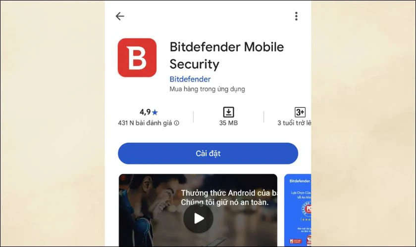 Ứng dụng diệt virus miễn phí cho điện thoại Xiaomi