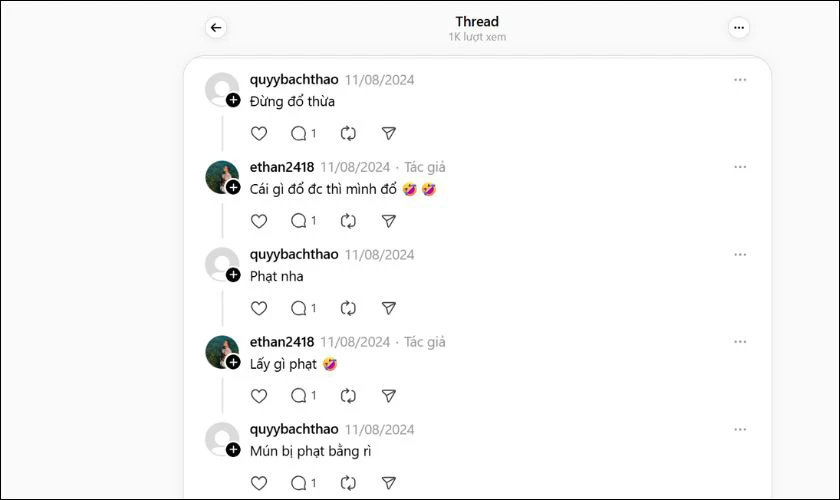 Cuộn xuống để xem bình luận trên Threads