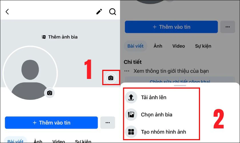 Cách đổi ảnh bìa Facebook không ai biết trên điện thoại