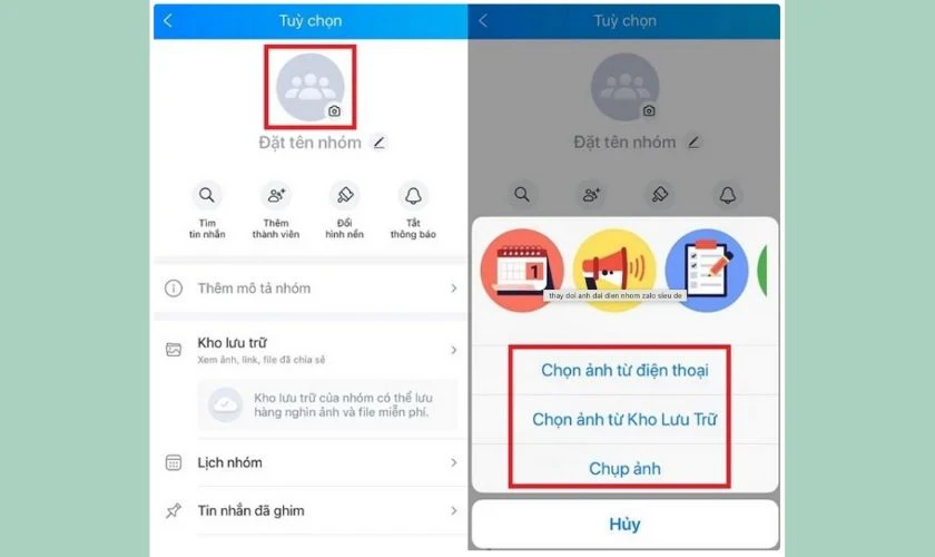 Cách đổi ảnh đại diện nhóm trên Zalo đơn giản