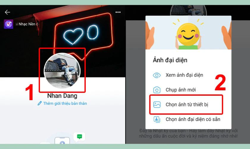 Chọn Chọn ảnh từ thiết bị