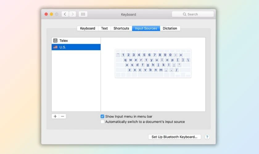 Lưu ý khi đổi bàn phím tiếng Việt sang tiếng Anh trên MacBook