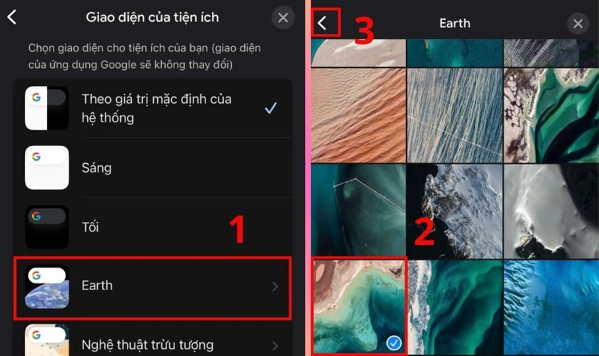 Lựa chọn chủ đề yêu thích và chọn ảnh muốn đổi