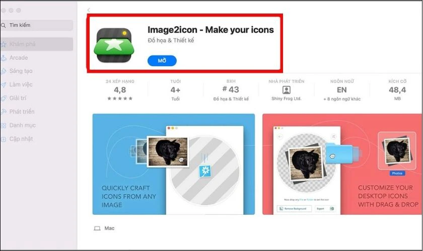 Tải và cài đặt phần mềm Image2icon - Make your icons