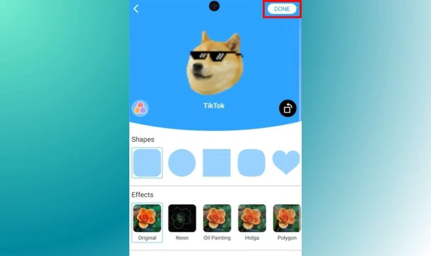 Nhấn Done để lưu thay đổi