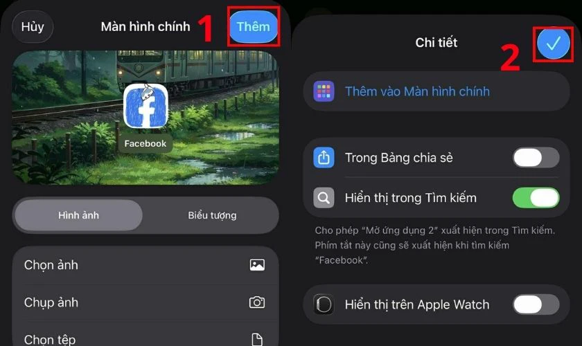 Hoàn tất việc đổi icon ứng dụng