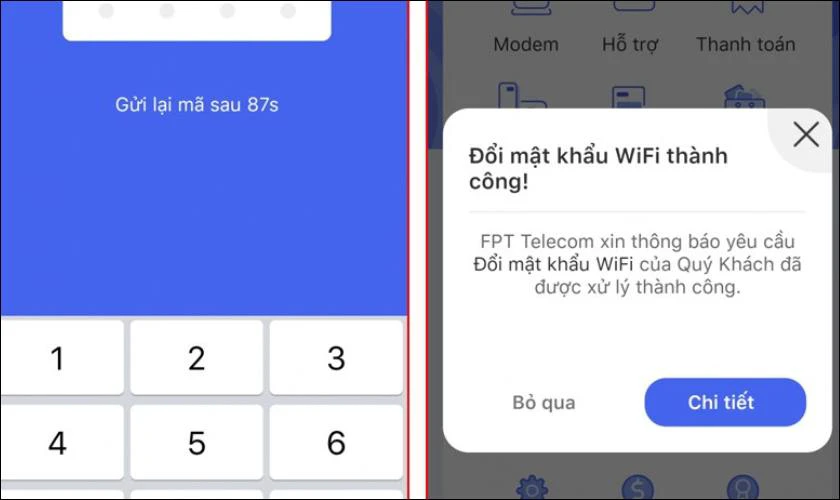 Cuối cùng bạn hãy xác nhận lại bằng mã OTP