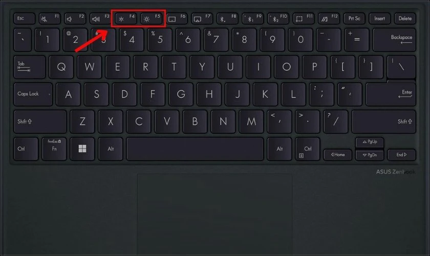 Laptop ASUS không hỗ trợ đèn bàn phím