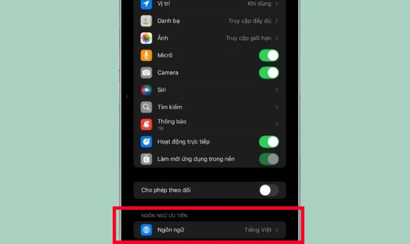 Cách đổi ngôn ngữ cho từng ứng dụng đơn giản