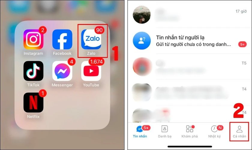 Chọn mục Xem trang cá nhân và nhấn vào biểu tượng ba chấm
