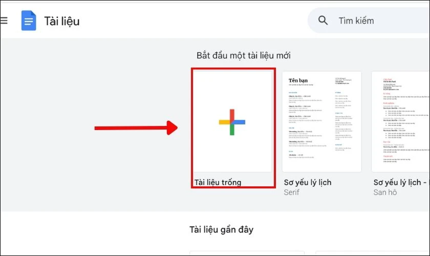 Truy cập Google Docs và mở tài liệu của bạn