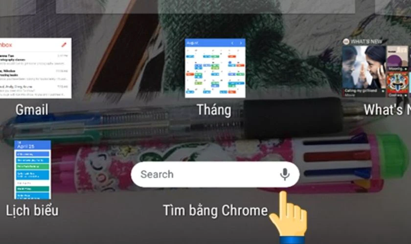 Đưa thanh Google ra màn hình chính giúp tối ưu hiệu suất làm việc