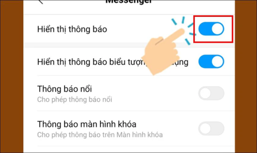 Cuối cùng bạn có thể Bật/Tắt