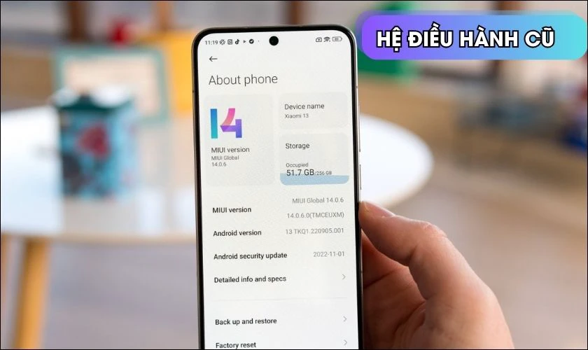 Phiên bản hệ điều hành cũ