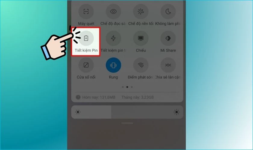 Tắt chế độ tiết kiệm pin