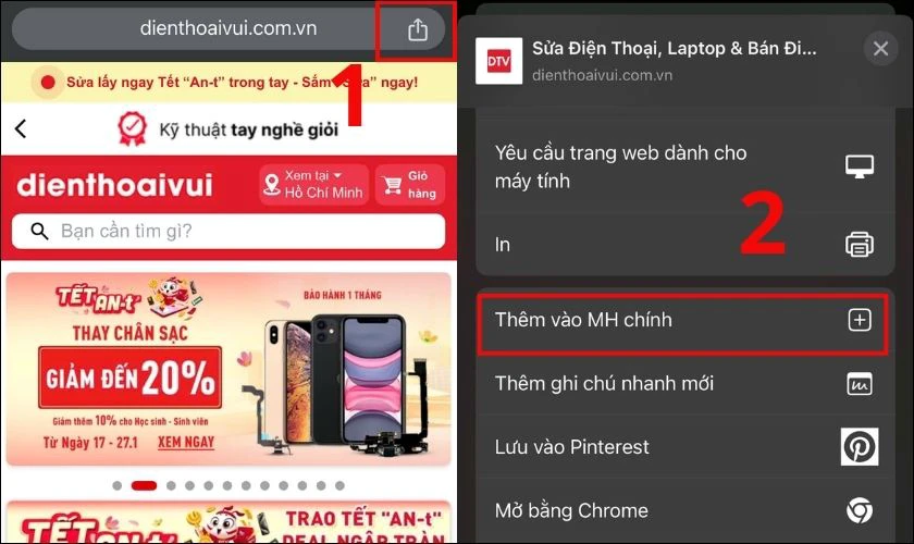 Cách ghim Chrome vào màn hình chính điện thoại