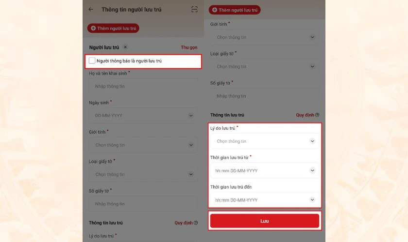 Kiểm tra lại thông tin đảm bảo chính xác