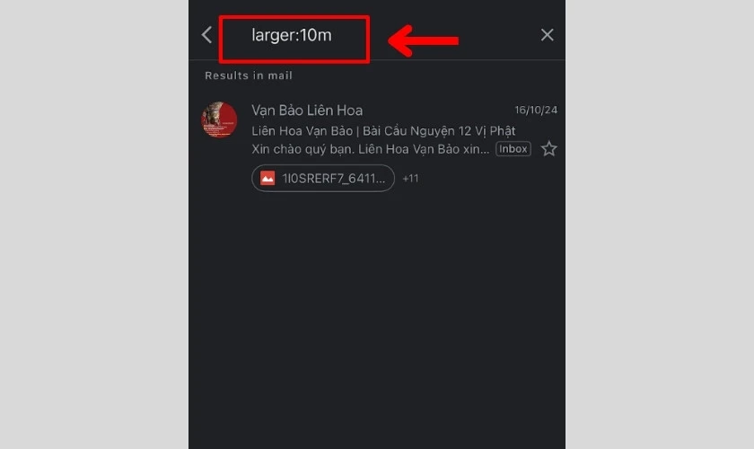 Giải phóng dung lượng Gmail bằng cách sắp xếp file