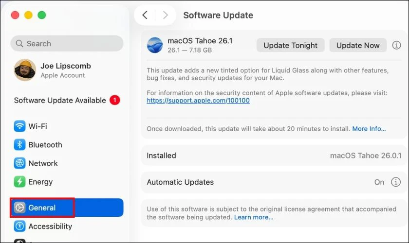 Cập nhật macOS và ứng dụng