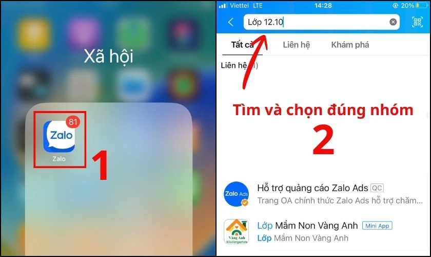 Cách giải tán nhóm Zalo trên điện thoại