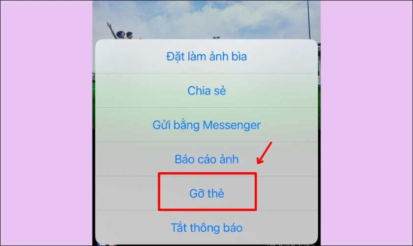 Có thể gỡ gắn thẻ khỏi ảnh của người khác không?