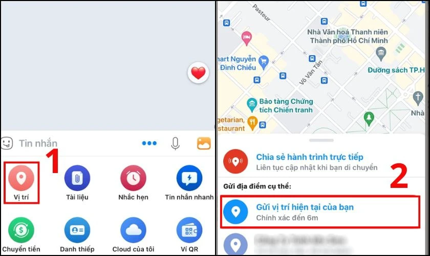Cách gửi định vị qua Zalo nhanh