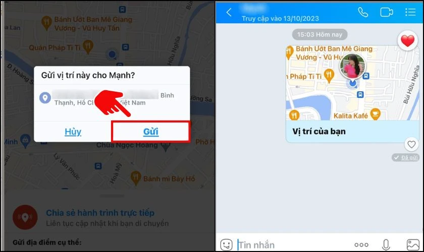 Cách gửi định vị qua Zalo đơn giản