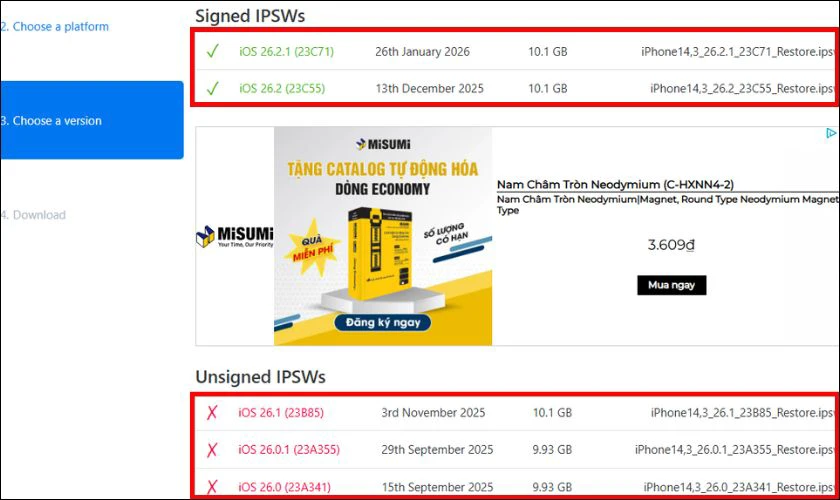 Kiểm tra trạng thái iOS còn được Apple hỗ trợ