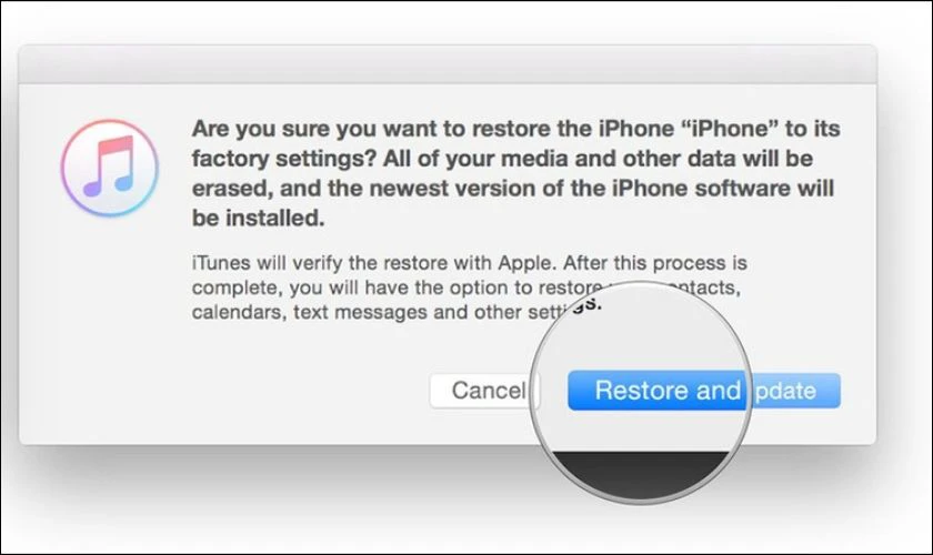 Mở iTunes hoặc Finder để nhận diện thiết bị