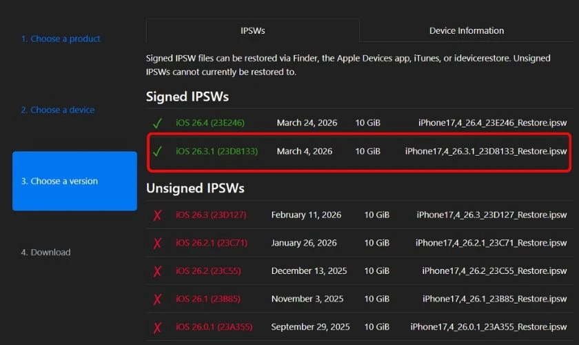 Kiểm tra trạng thái iOS còn được hỗ trợ