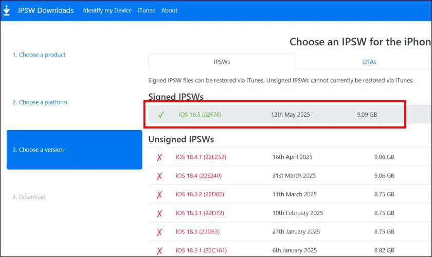 Cách hạ iOS 26 xuống iOS 18: Bước 3