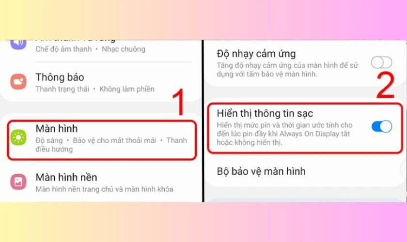 Cách hiển thị thời gian sạc pin đầy OPPO