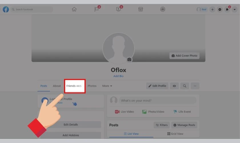 Cách hủy kết bạn trên Facebook bằng máy tính