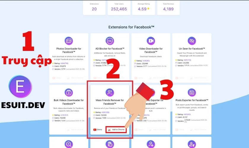 Cách hủy kết bạn trên Facebook bằng phần mềm