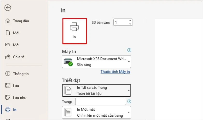 Nhấn nút "In" để in giấy xác nhận cư trú trên VNeID