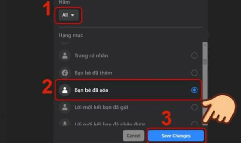 Sau đó bạn hãy nhấn vào mục Save changes