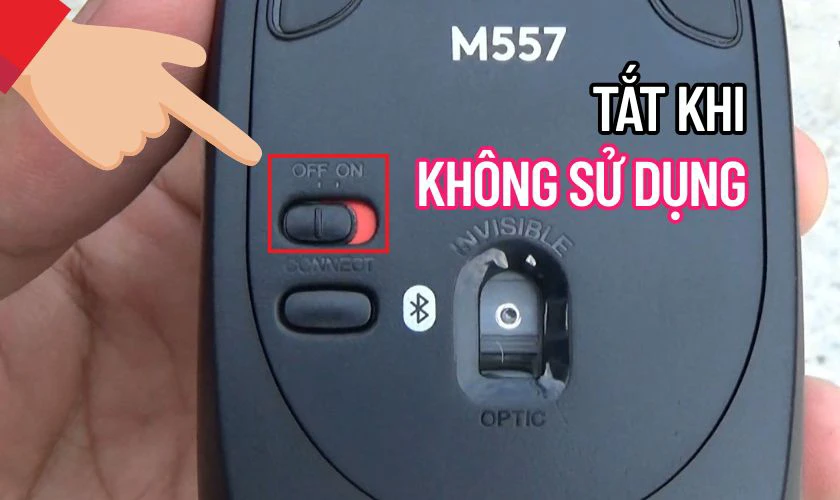 Mẹo sử dụng chuột Bluetooth Logitech M557 tiết kiệm pin