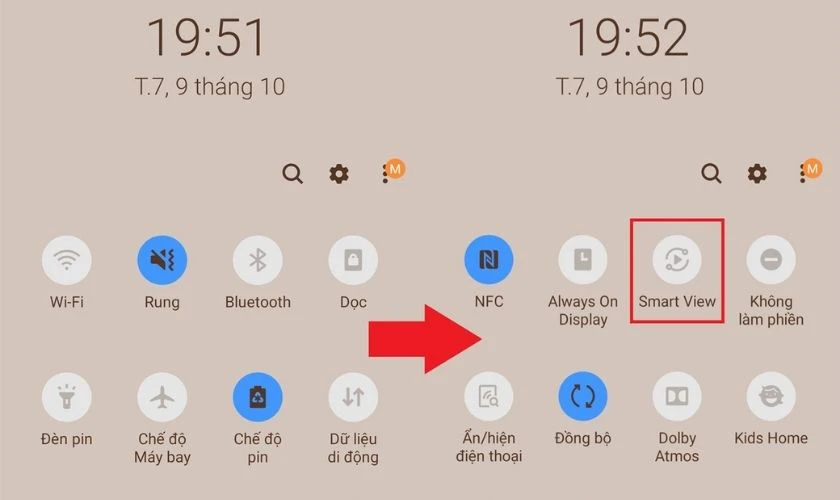 Sử dụng Smart View để kết nối điện thoại OPPO với tivi