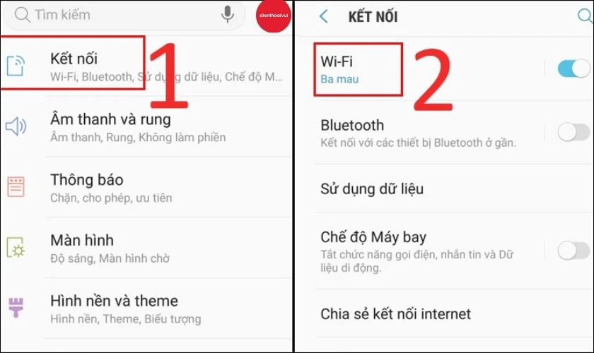 Kết nối wifi trên điện thoại OPPO