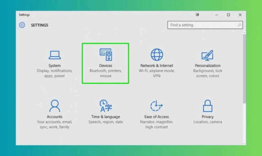 Nhấn chọn Devices để truy cập phần quản lý thiết bị