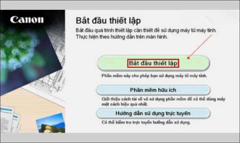 Nhấn Start Setup hoặc Bắt đầu thiết lập, sau đó chọn Next