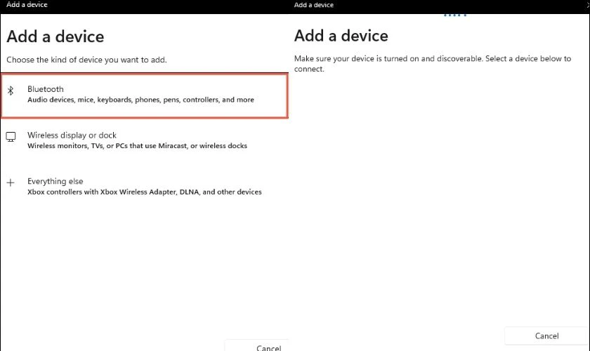 Chọn AirPods Pro từ danh sách