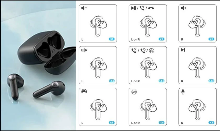 Cách sử dụng các chức năng chính trên tai nghe