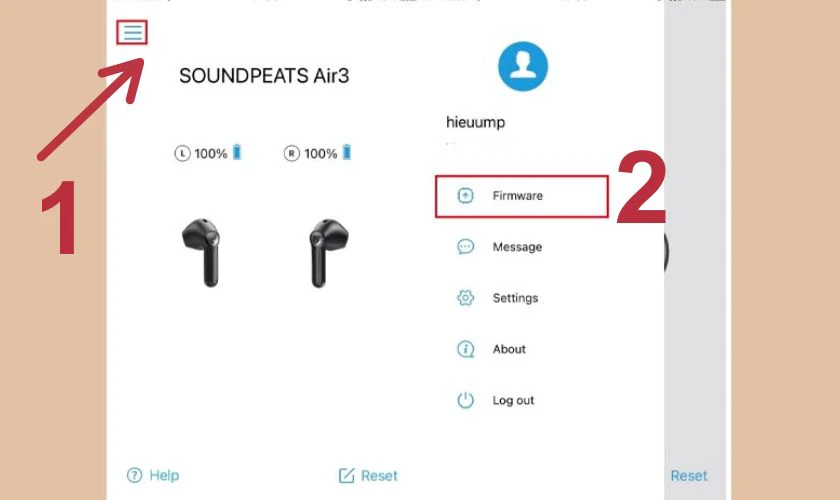 Check nâng cấp phần mềm SoundPEATS