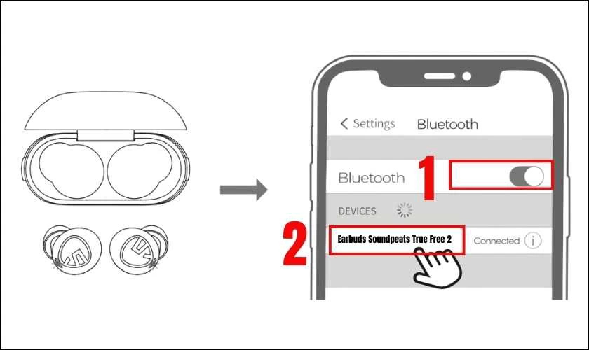 Cách kết nối tai nghe Bluetooth không dây Earbuds Soundpeats True Free 2 nhanh chóng