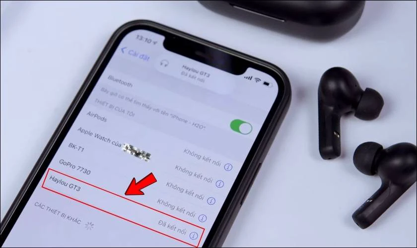 Xác nhận ghép đôi và kiểm tra trạng thái kết nối