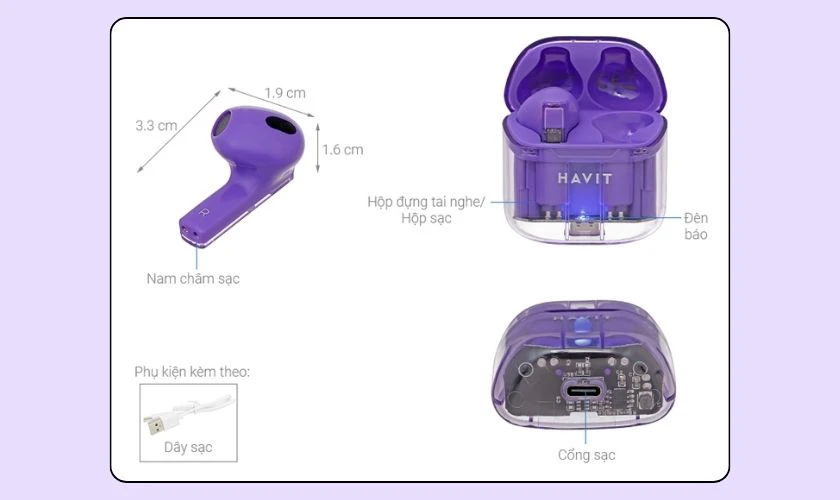 Cách sử dụng các chức năng chính trên tai nghe tai nghe không dây Havit TW945