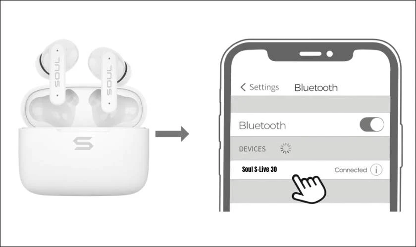 Chọn Soul S-Live 30 để kết nối